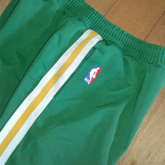 Boston celtics NBA hardwood classics green shooting warm-up track pants Size XL - Picture 7 of 8